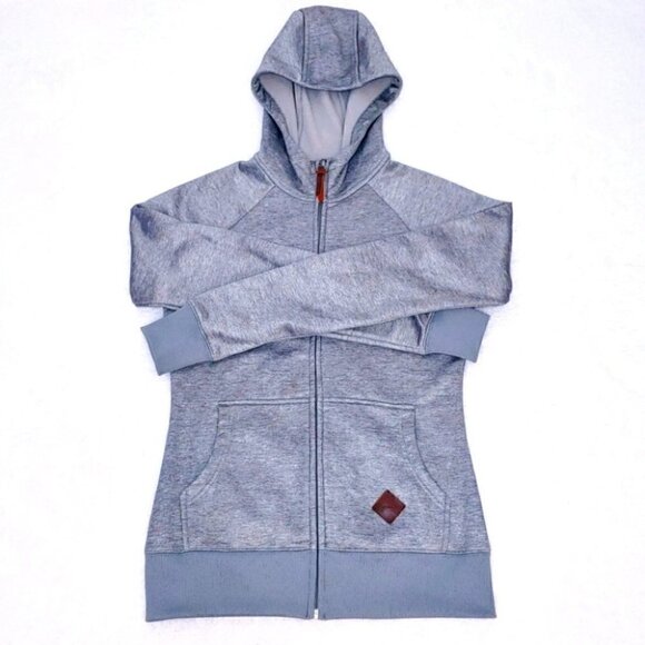 BURTON Gray Fleece Lined Hooded Zip-up Jacket - Picture 1 of 10